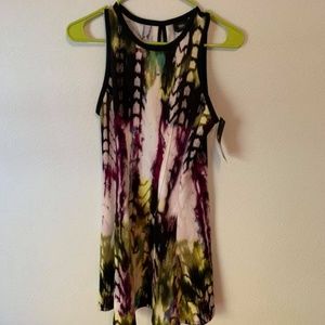Mossimo Muticolor Sleeveless Keyhole Mini Dress XS